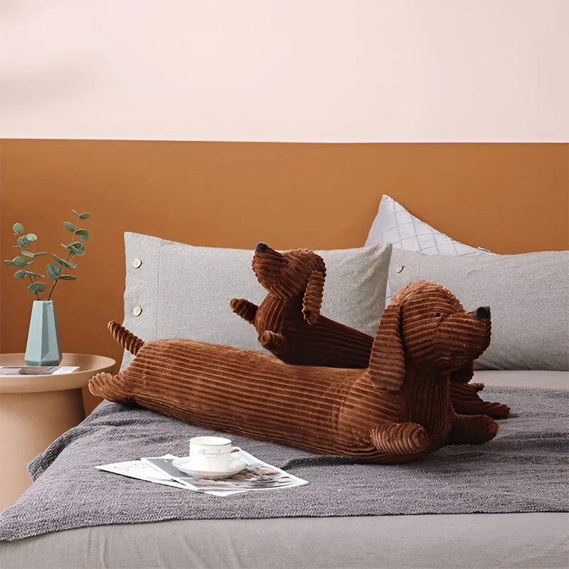 Dachshund Plush Cushion With Ergonomic Neck And Back Support Euroselle