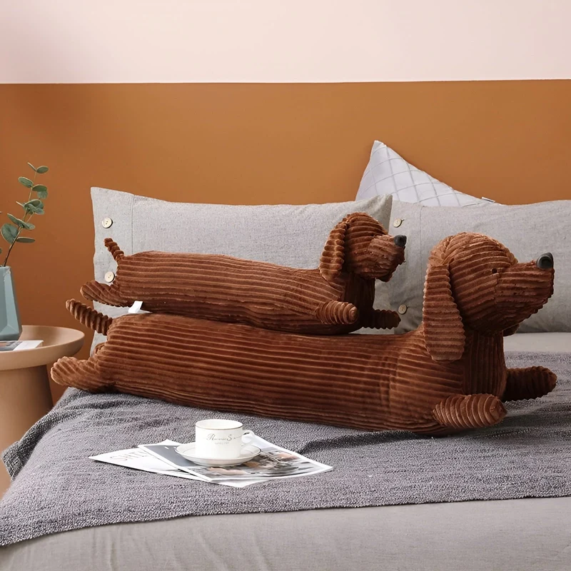 Dachshund Plush Cushion With Ergonomic Neck And Back Support Euroselle