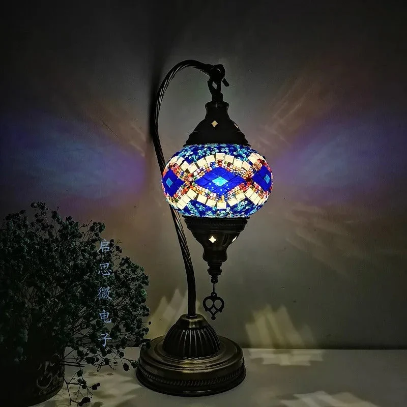 Euroselle Turkish Mosaic Table Lamp Handcrafted Elegance For Your Home