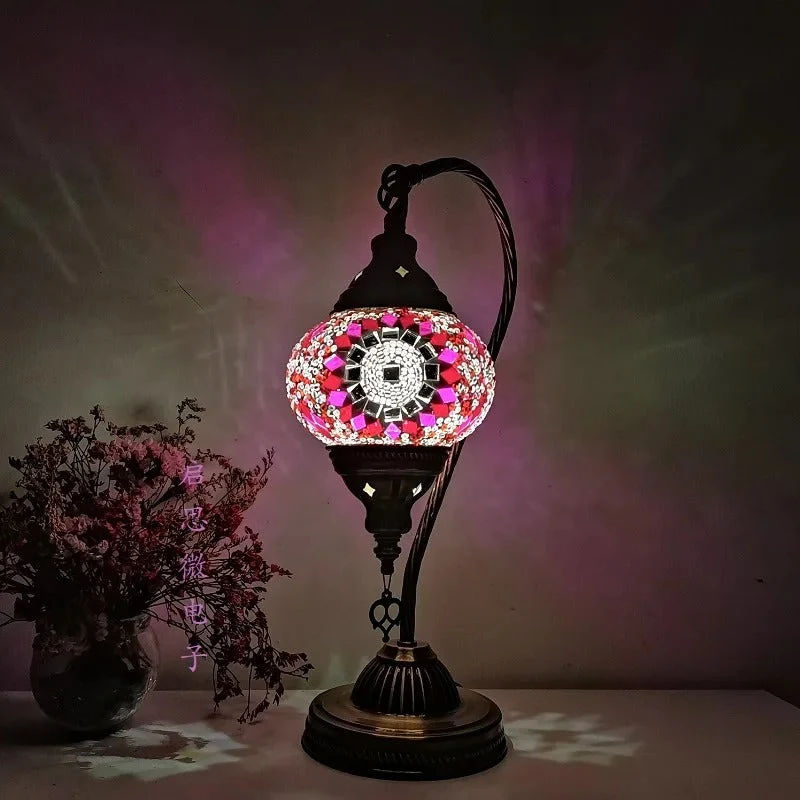 Euroselle Turkish Mosaic Table Lamp Handcrafted Elegance For Your Home