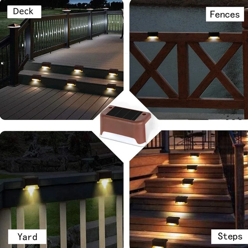 Euroselle LED Solar Staircase Lights for Outdoor Steps