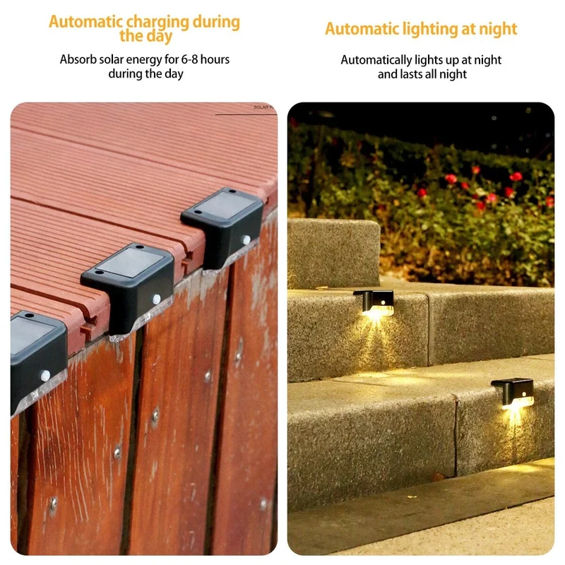 Euroselle LED Solar Staircase Lights for Outdoor Steps