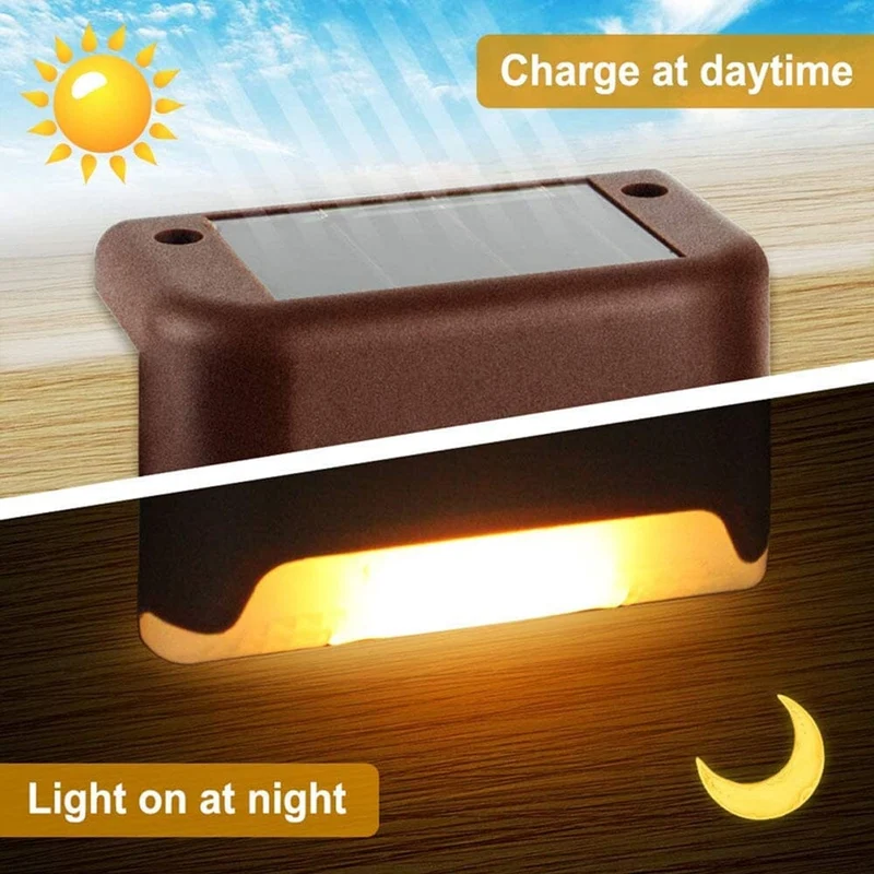 Euroselle LED Solar Staircase Lights for Outdoor Steps