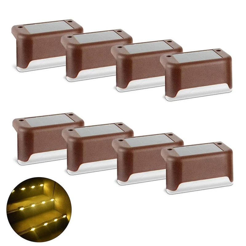 Euroselle LED Solar Staircase Lights for Outdoor Steps