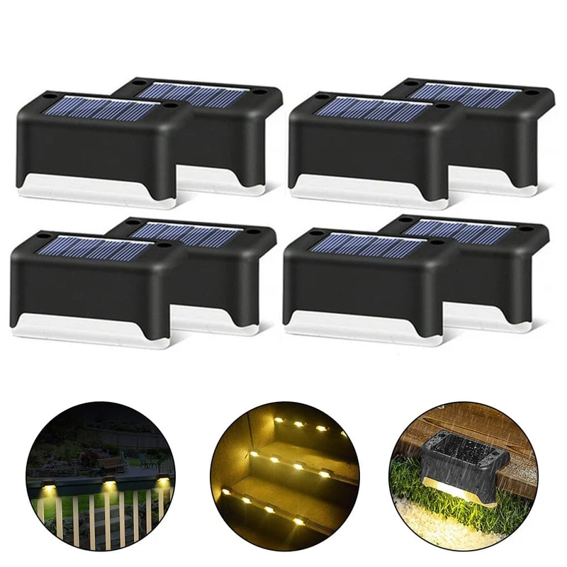 Euroselle LED Solar Staircase Lights for Outdoor Steps