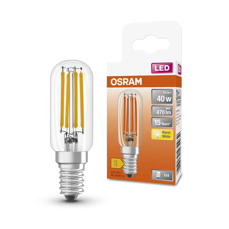 OSRAM LED Lampe LED SPECIAL T26 4.2W 827 Clear E14, 470 lm, 2700 K, Warmweiß