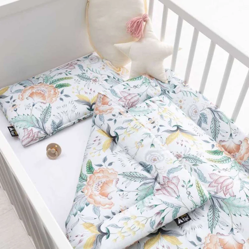 Kinderbettwäsche-Set Florabelle aus Baumwolle mit Füllung
