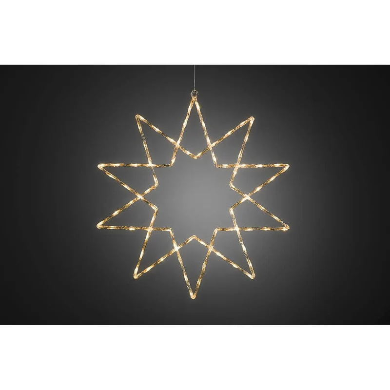 LED Acryl Stern 10 Zacken 120 Warmweiße Dioden IP44