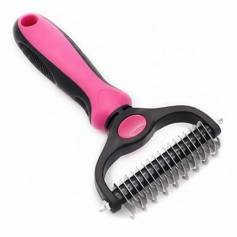 Euroselle Dual Sided Deshedding Brush for Dogs and Cats