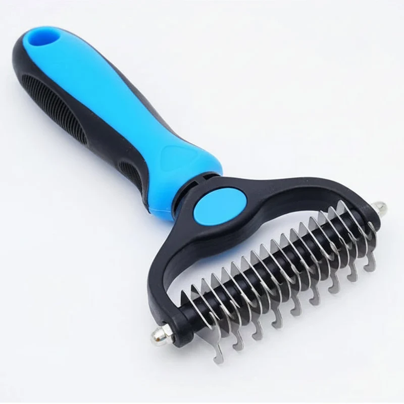 Euroselle Dual Sided Deshedding Brush for Dogs and Cats