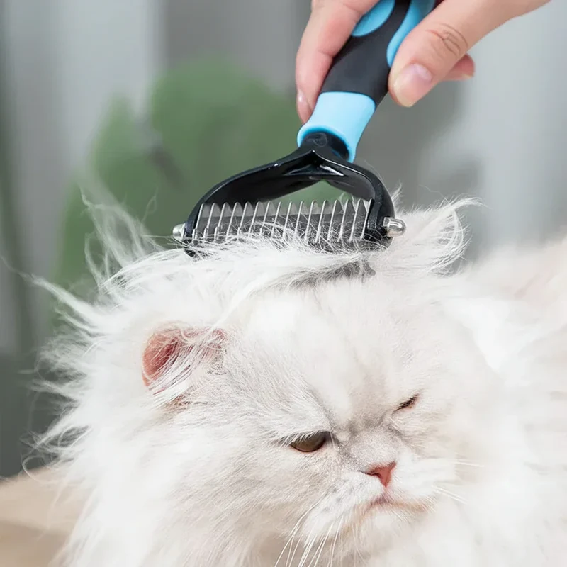 Euroselle Dual Sided Deshedding Brush for Dogs and Cats