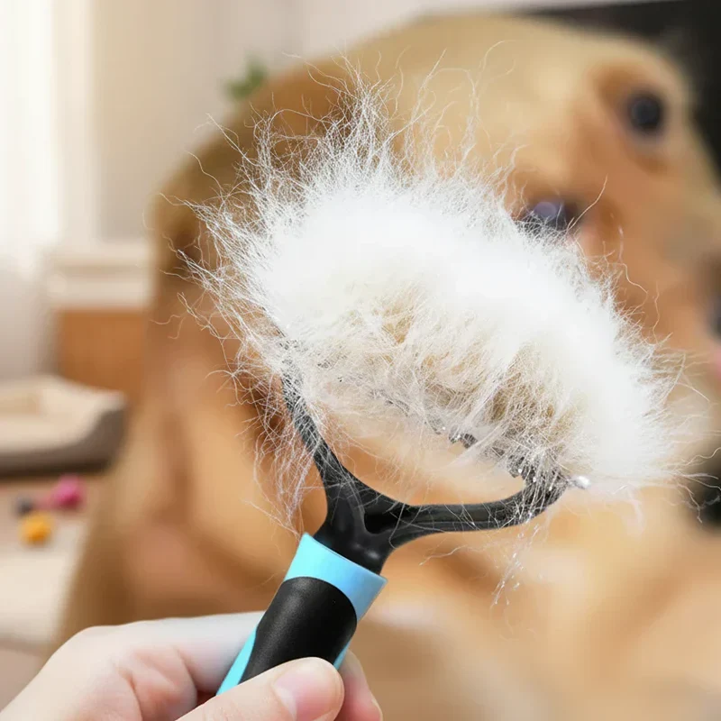 Euroselle Dual Sided Deshedding Brush for Dogs and Cats