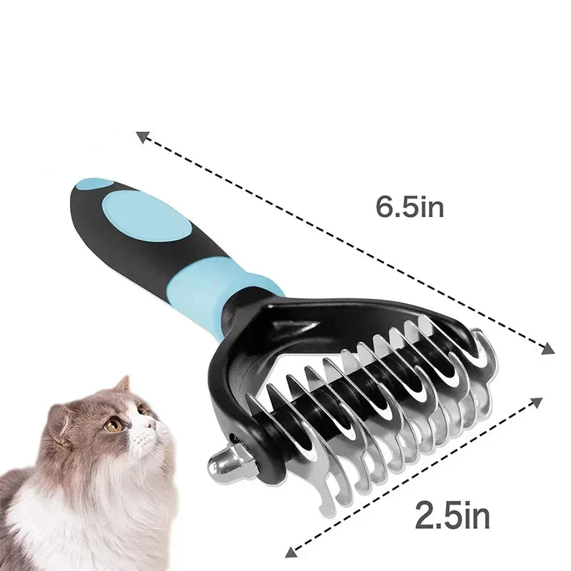 Euroselle Dual Sided Deshedding Brush for Dogs and Cats