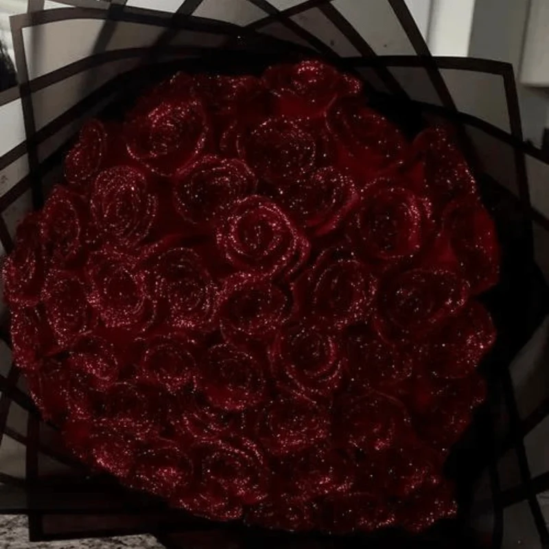 Glamrose Glitter Rose Artificial Decor for Timeless Home Luxury Euroselle