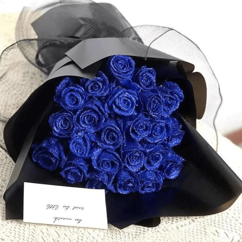 Glamrose Glitter Rose Artificial Decor for Timeless Home Luxury Euroselle