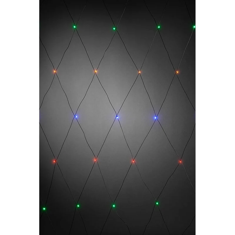 LED Lichternetz 64 bunte Dioden IP44