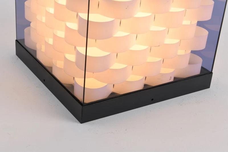 Euroselle Cubed Weave Outdoor Solar Light For Garden And Patio