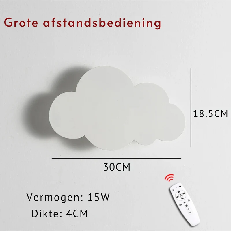 Dimmable Cloud Wall Light For Baby Room By Euroselle