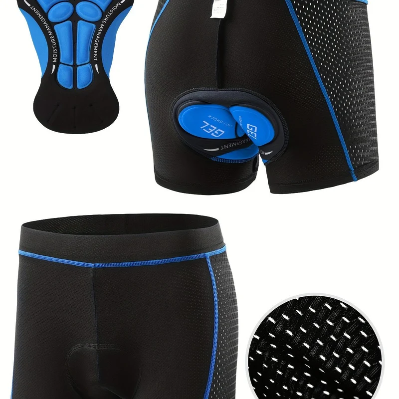 Euroselle Elastic Waistband Bike Shorts for Men, All-Season Mountain and Road Riding