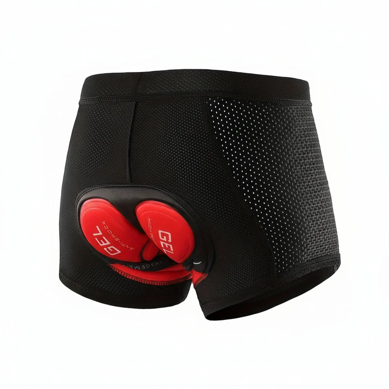 Euroselle Elastic Waistband Bike Shorts for Men, All-Season Mountain and Road Riding