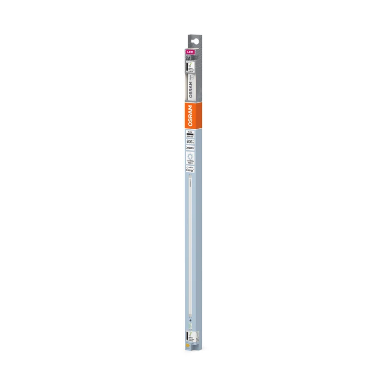 OSRAM LED TUBE T8 EM PLASTIC in Röhre, zweiseitig gesockelt-Form, LED-Röhre, Matt, 6,6 W, (ex 18 W), 800 lm, Kaltweiß, 4000 K, 30000 h, CRI 80