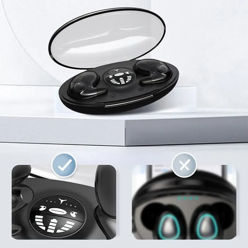 Euroselle Ultra-Light Invisible Bluetooth Earbuds With Active Noise Cancellation For Sleep Comfort