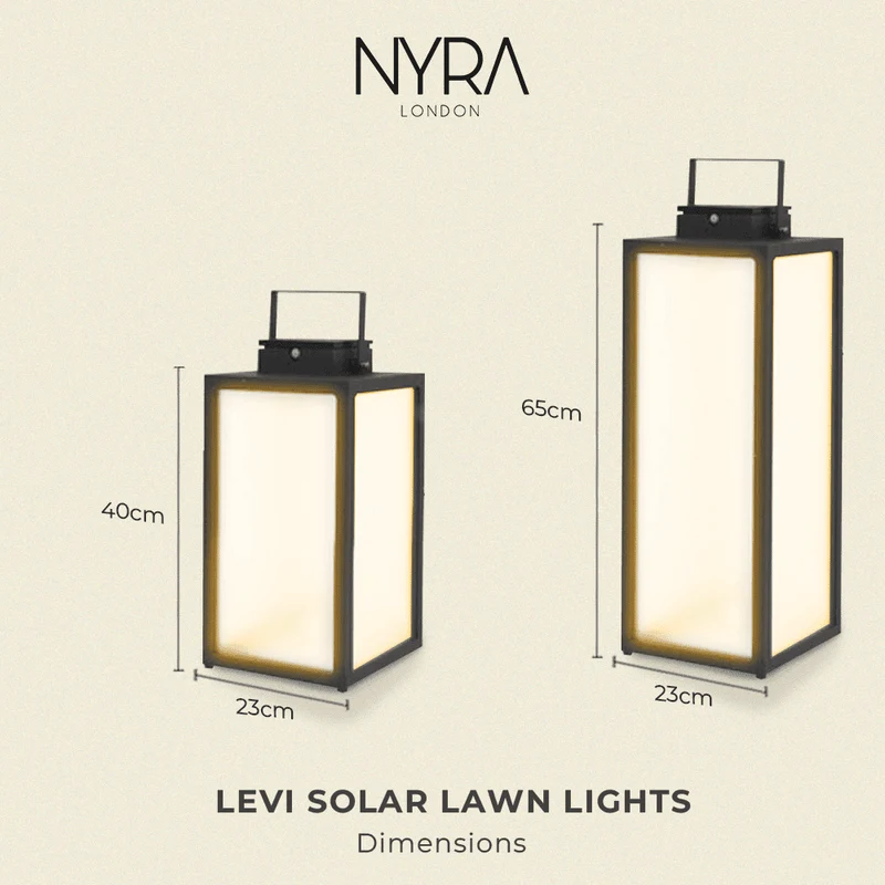 Euroselle Levi Solar Lawn Lights For Outdoor Gardens