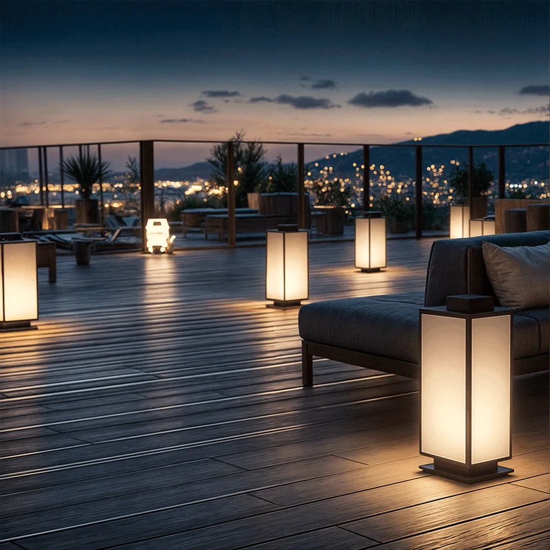 Euroselle Levi Solar Lawn Lights For Outdoor Gardens