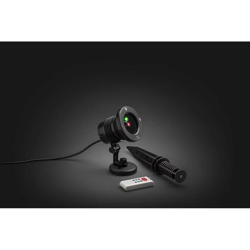 LED Laser mit bewegten & funkelnden Punkten Fernbedienung Bewegungssensor Timer IP44