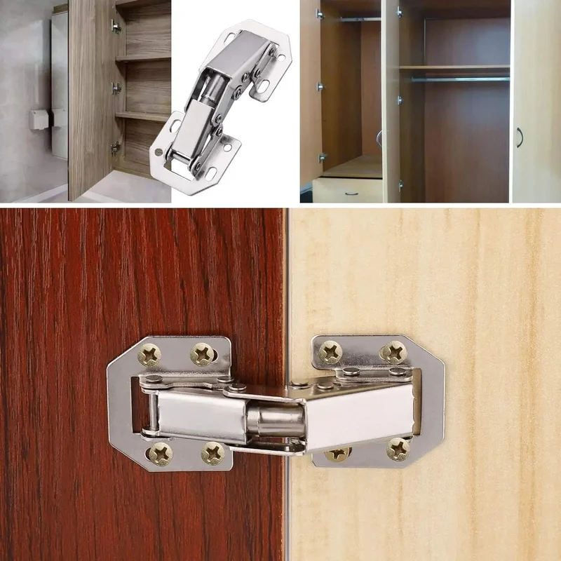 Euroselle Heavy-Duty Hydraulic Cabinet Hinges, 10-Pack, Silent Closing
