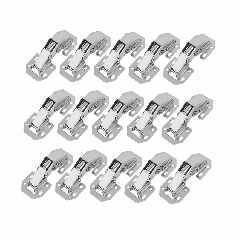 Euroselle Heavy-Duty Hydraulic Cabinet Hinges, 10-Pack, Silent Closing