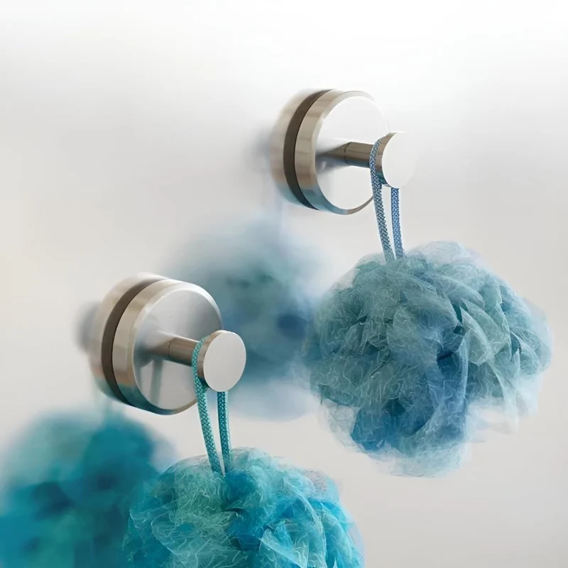 Euroselle Vacuum-Seal Stainless Steel Shower Hooks