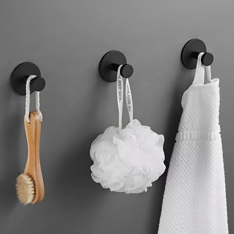 Euroselle Vacuum-Seal Stainless Steel Shower Hooks