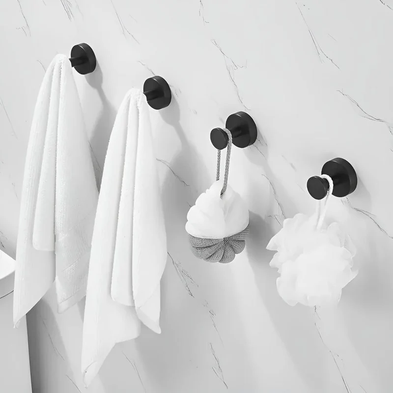 Euroselle Vacuum-Seal Stainless Steel Shower Hooks