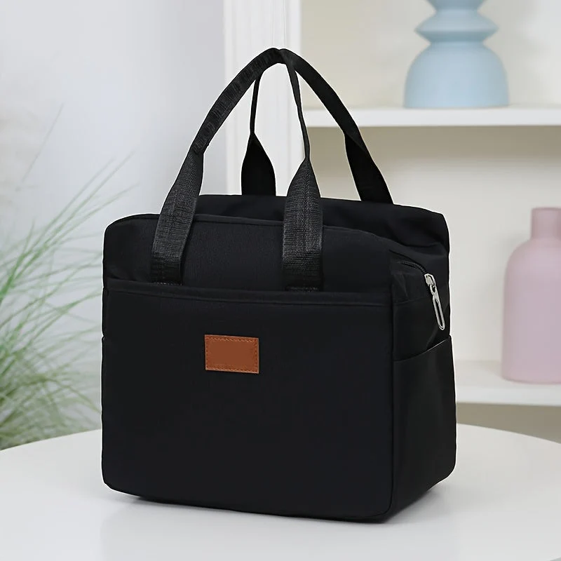 Euroselle Square Zipper Lunch Box With Durable Aluminum Foil Lining
