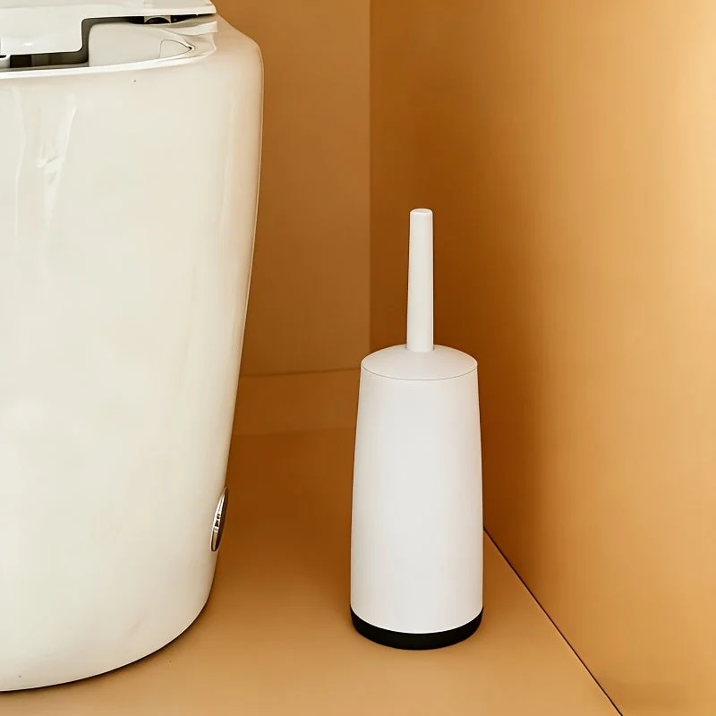 Euroselle European Style Toilet Brush Set With Storage Bin