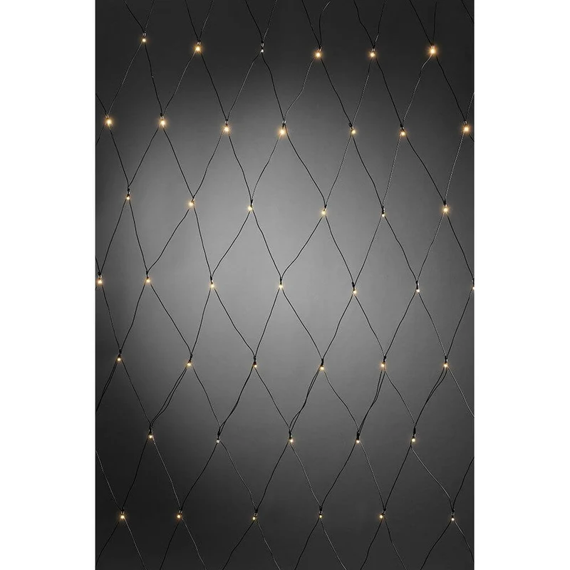 LED Lichternetz mit Timer und Multifunktion 240 Warmweiße Dioden batteriebetrieben IP44