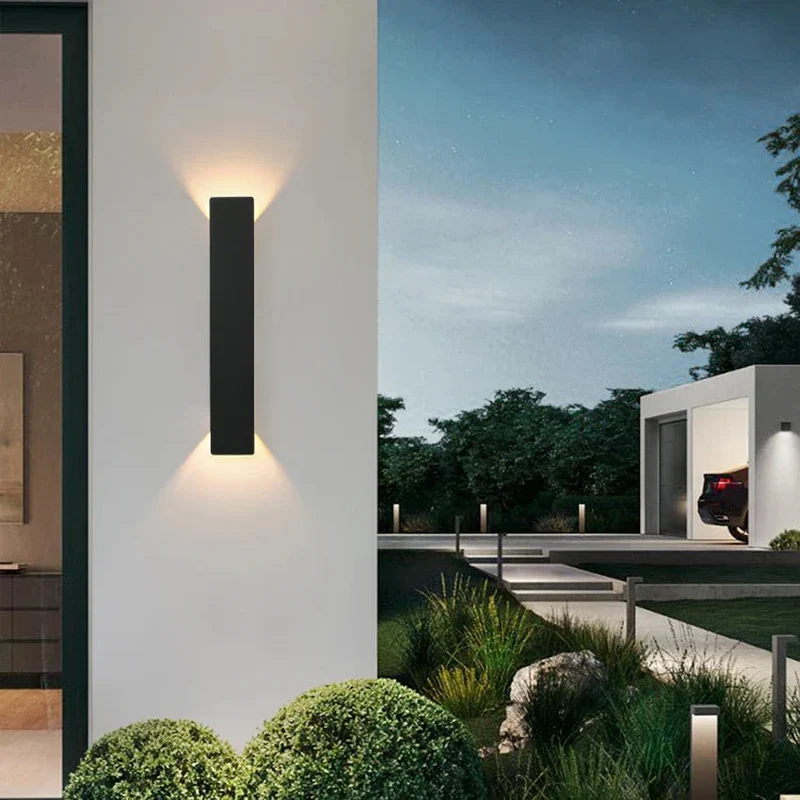 Kirrea Slim Outdoor LED Sconce Modern Up-and-Down Wall Fixture Euroselle