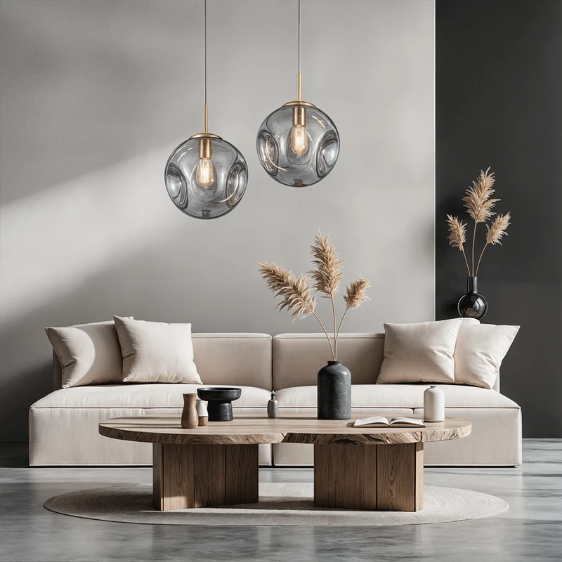 Euroselle Serene Lights Modern Glass Pendant Light