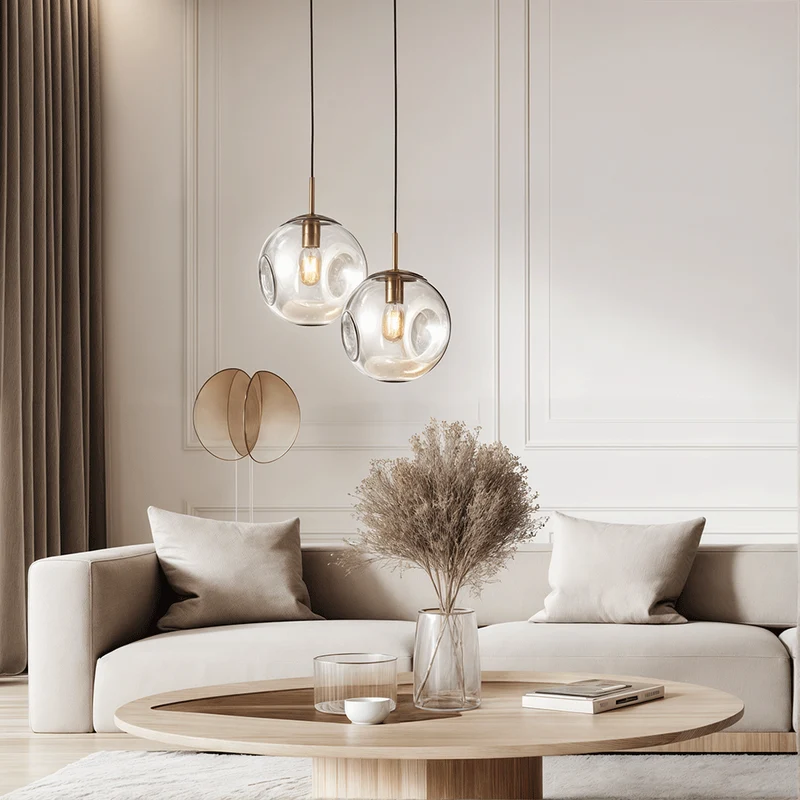 Euroselle Serene Lights Modern Glass Pendant Light