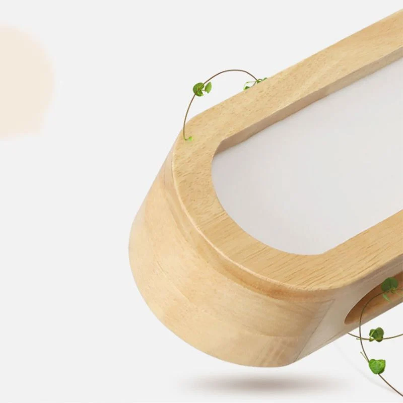 Euroselle Nordic Wooden LED Wall Light for Cozy Bedroom Ambience
