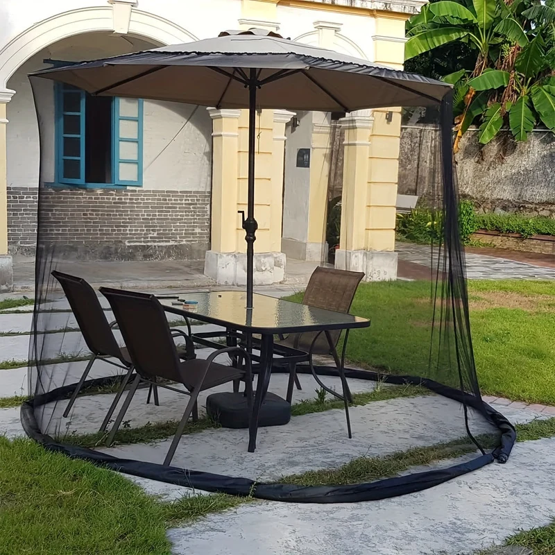 Euroselle Outdoor Umbrella Mosquito Net Tent For Patio Parasols