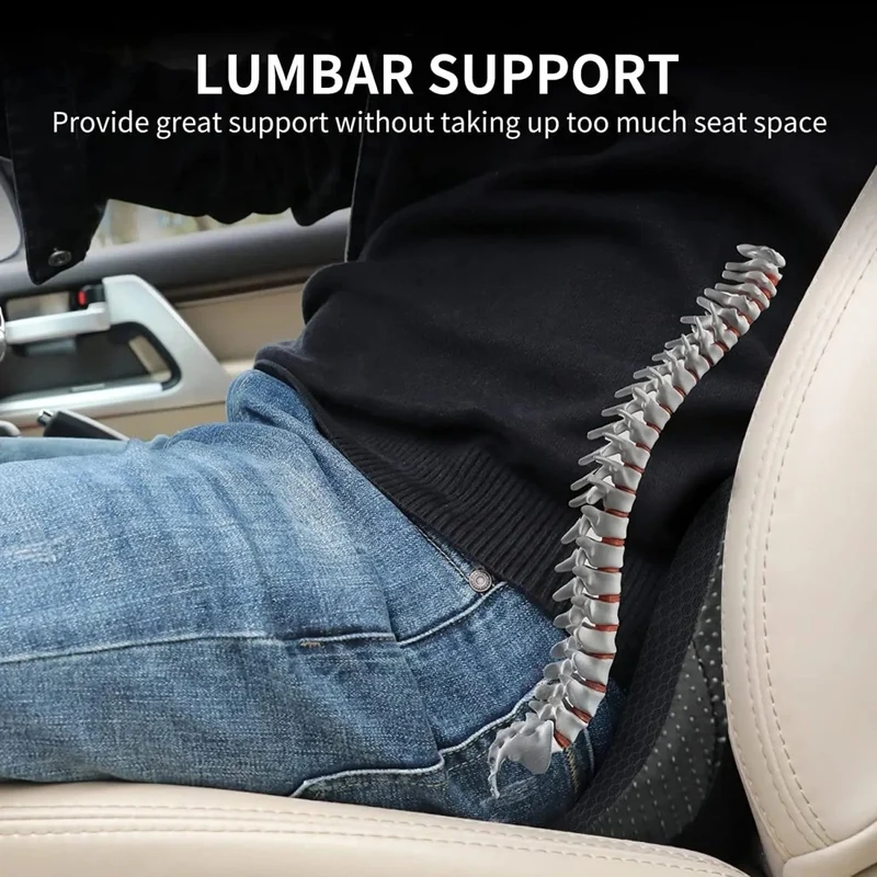 Euroselle Memory Foam Car Seat Cushion For Back Pain Relief And Posture Support