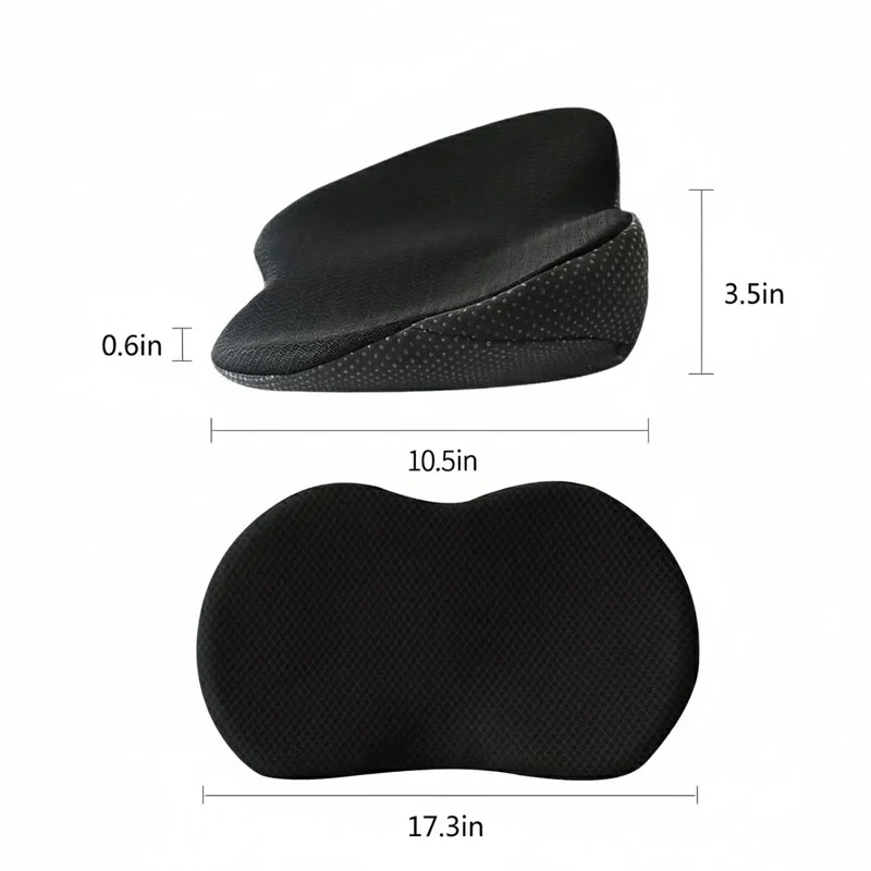 Euroselle Memory Foam Car Seat Cushion For Back Pain Relief And Posture Support