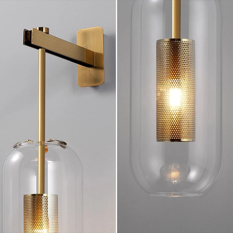 Elegant Ion Modern Glass Wall Light Contemporary Euroselle