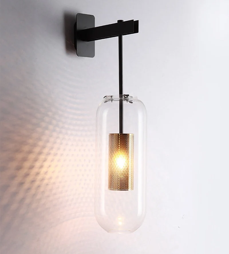 Elegant Ion Modern Glass Wall Light Contemporary Euroselle
