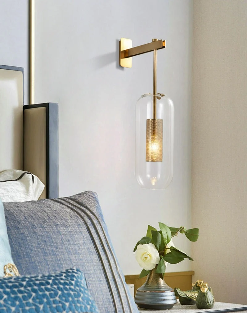 Elegant Ion Modern Glass Wall Light Contemporary Euroselle
