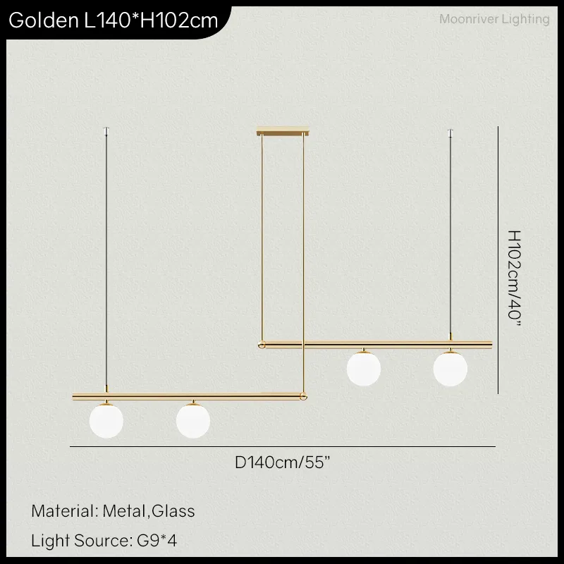Euston Minimalist Hanging Lamp By Euroselle Brass And Black With Frosted Globes