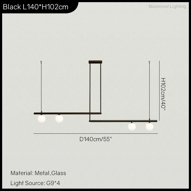 Euston Minimalist Hanging Lamp By Euroselle Brass And Black With Frosted Globes
