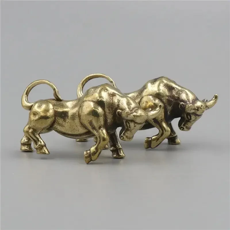 Euroselle Solid Brass Bull Figurine Handcrafted Symbol Of Strength And Prosperity